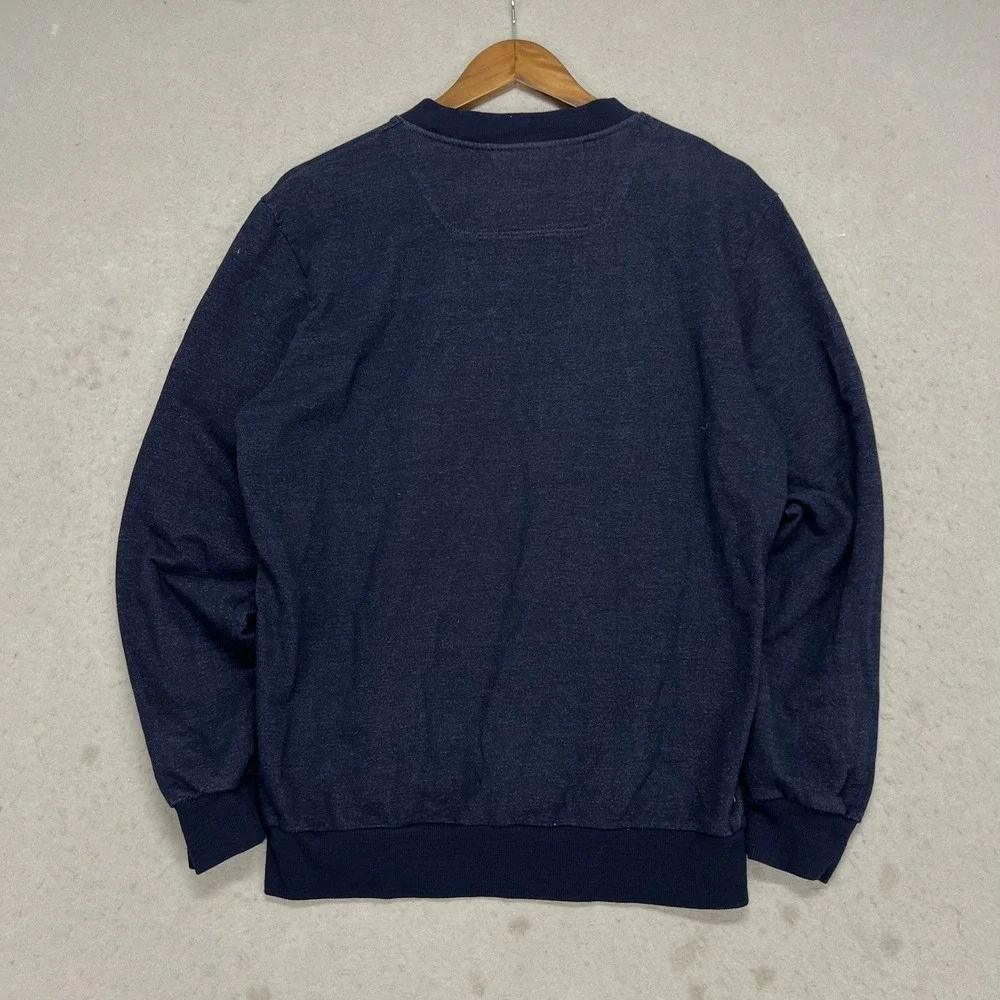 Icebreaker Mens Merino Wool Blend Sweatshirt Navy Blue Crewneck Size M Outdoor
